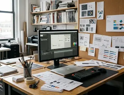 A sequence of motion graphics frames showing broadcast visuals